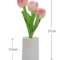 Rechargeable Tulip LED Table Lamp 3 Color Dimmable Romantic Flower Night Light 4