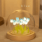 Handmade DIY Tulip Flower Night Light Romantic LED Bedside Table Lamp 6