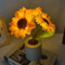 Rechargeable Sunflower LED Night Lamp 3Light Bedside Floral Table Decor 1