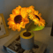Rechargeable Sunflower LED Night Lamp 3Light Bedside Floral Table Decor 1