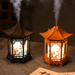chinese pavilion humidifier night light – ultrasonic mist decorative air diffuser