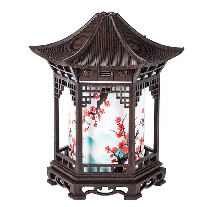 Chinese Pavilion Humidifier Night Light Ultrasonic Mist Decorative Air Diffuser 5