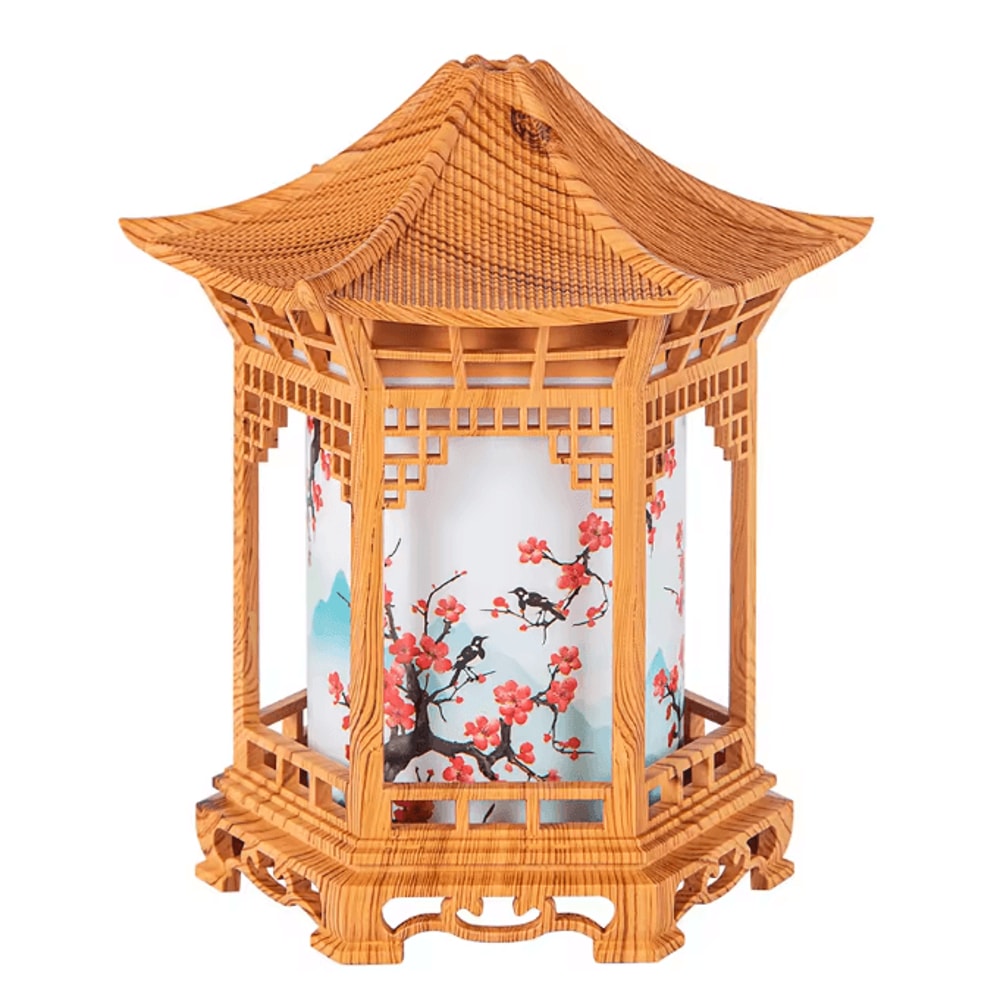Chinese Pavilion Humidifier Night Light Ultrasonic Mist Decorative Air Diffuser 6