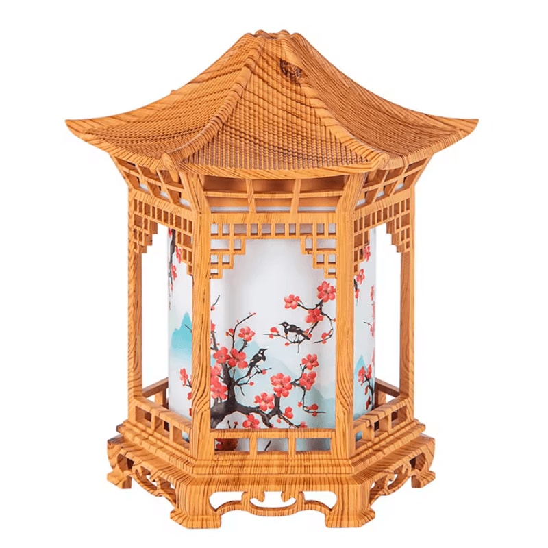 Chinese Pavilion Humidifier Night Light Ultrasonic Mist Decorative Air Diffuser 6