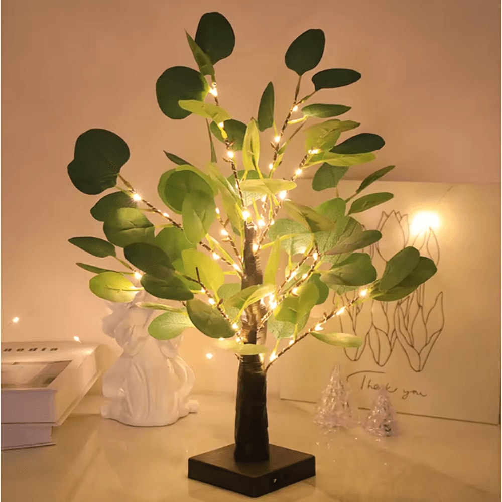 Eucalyptus Birch Tree Fairy Lights USB Battery Powered Decorative Desk Lamp 2