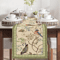 Vintage Floral Bird Linen Table Runner Farmhouse Kitchen Dining Decor 1