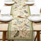 Vintage Floral Bird Linen Table Runner Farmhouse Kitchen Dining Decor 6