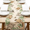 Vintage Floral Bird Linen Table Runner Farmhouse Kitchen Dining Decor 7