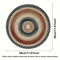 Retro Beige Boho Round Placemats Set 4PCS Woven Table Decor 5