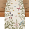 Spring Daisy Floral Linen Table Runner Farmhouse Kitchen Dining Decor 0