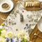 Spring Daisy Floral Linen Table Runner Farmhouse Kitchen Dining Decor 4