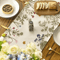Spring Daisy Floral Linen Table Runner Farmhouse Kitchen Dining Decor 4