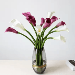 mini artificial calla lily pu flower – elegant wedding & table decor