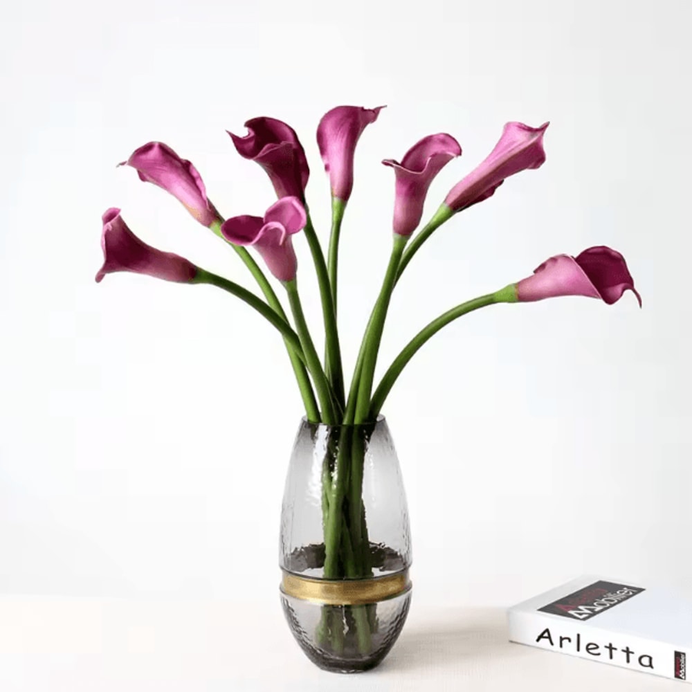 Mini Artificial Calla Lily PU Flower Elegant Wedding Table Decor 1