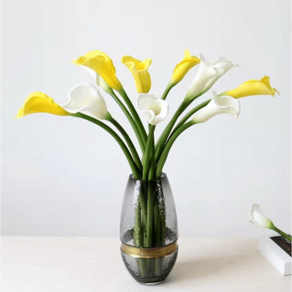 Mini Artificial Calla Lily PU Flower Elegant Wedding Table Decor 2