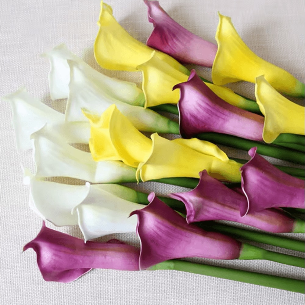 Mini Artificial Calla Lily PU Flower Elegant Wedding Table Decor 3