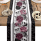Halloween Skull Rose Gothic Linen Table Runner Spooky Party Decor 0