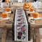 Halloween Skull Rose Gothic Linen Table Runner Spooky Party Decor 2