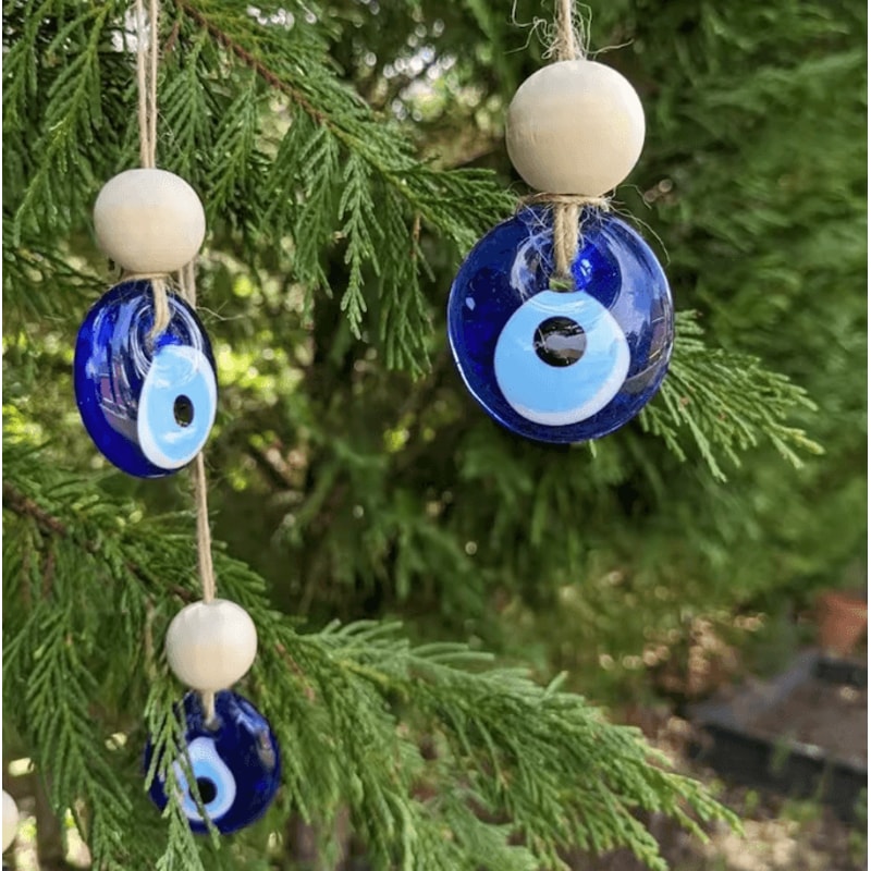 Turkish Blue Evil Eye Glass Wall Hanging Protective Home Decor Charm 0