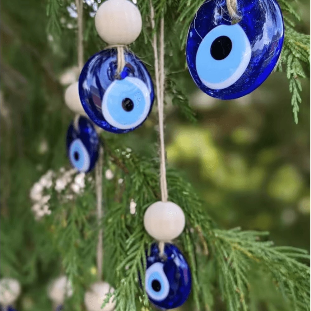 Turkish Blue Evil Eye Glass Wall Hanging Protective Home Decor Charm 1