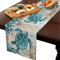 Nautical Sea Turtle Starfish Linen Table Runner Coastal Beach Dining Decor 1