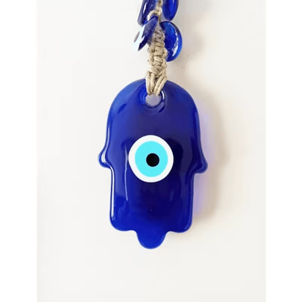Hamsa Hand Evil Eye Wall Hanging Turkish Blue Protection Home Decor 4