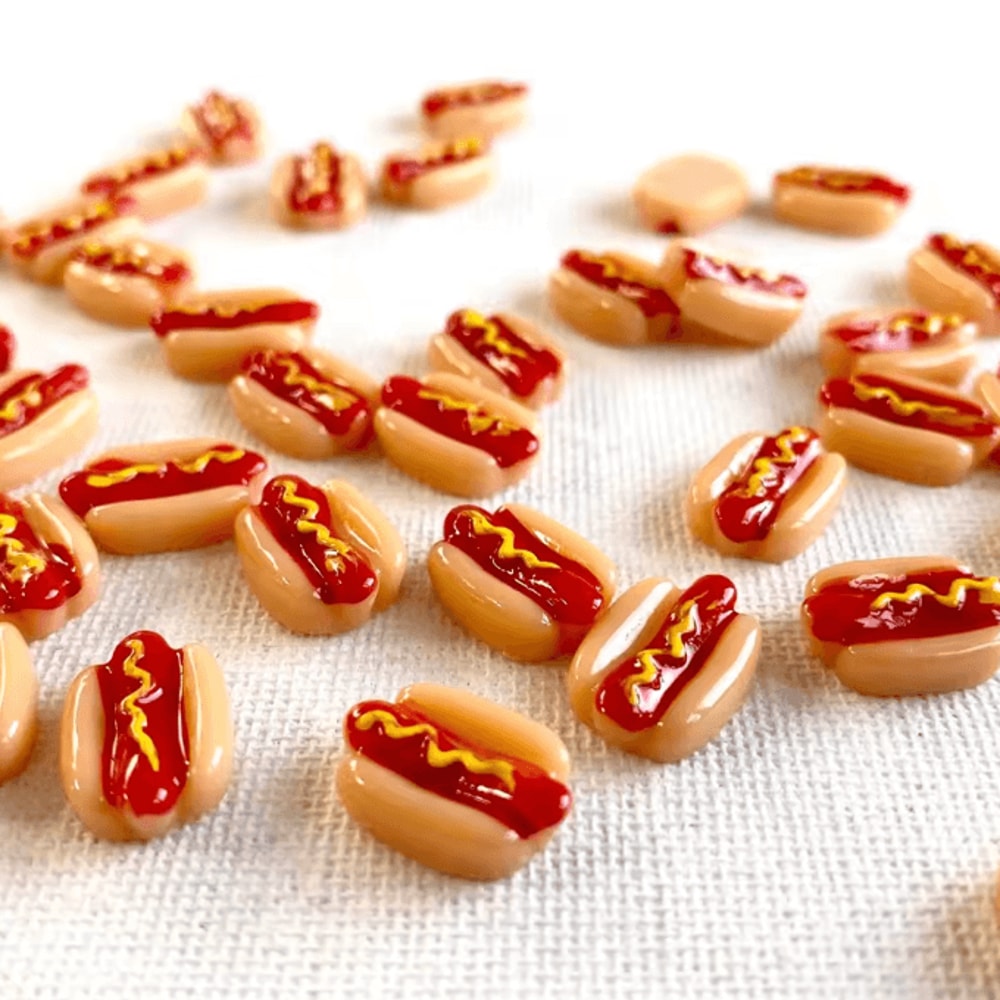 Mini Resin Hotdog Set Kawaii Dollhouse DIY Food Miniatures 5