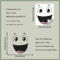 Funny Smiley Face Wall Sticker Cartoon SelfAdhesive Bathroom Decor 5