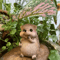 Cute Hedgehog Garden Statue With Leaf Umbrella Resin Animal Figurine Outdoor Decor 1