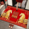 Chinese New Year Year Of The Horse Rug Red Gold Festival Carpet With Running Horse Peony Design 0