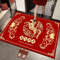 Chinese New Year Year Of The Horse Rug Red Gold Festival Carpet With Running Horse Peony Design 4