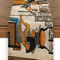 Ancient Egyptian Linen Table Runner Ethnic Mural Dining Decor For Kitchen Holiday Tables 1
