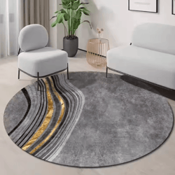 modern irregular area rug – washable non-slip minimalist carpet for living room & bedroom