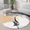 Modern Irregular Area Rug Washable NonSlip Minimalist Carpet For Living Room Bedroom 2