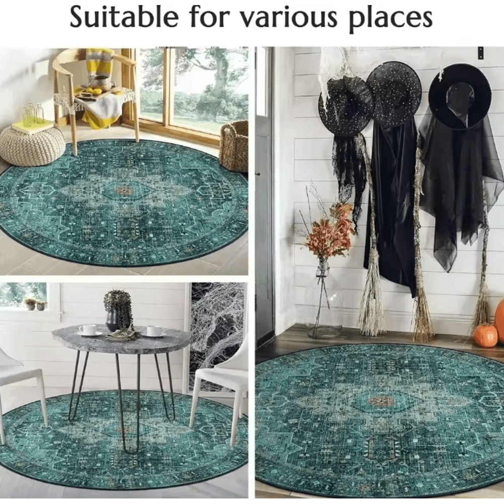 Modern Irregular Area Rug Washable NonSlip Minimalist Carpet For Living Room Bedroom 4