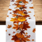 Thanksgiving Pumpkin Maple Leaf Table Runner Autumn Harvest Linen Decor For Dining Kitchen 0