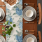 Blue Hydrangea Eucalyptus Linen Table Runner Farmhouse Floral Dining Wedding Table Decor 3