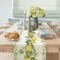 Spring Summer Lemon Floral Linen Table Runner Fresh Citrus Kitchen Dining Decor 2