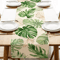 Tropical Palm Leaves Linen Table Runner Summer Greenery Dining Outdoor Party Decor 0