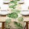 Tropical Palm Leaves Linen Table Runner Summer Greenery Dining Outdoor Party Decor 0