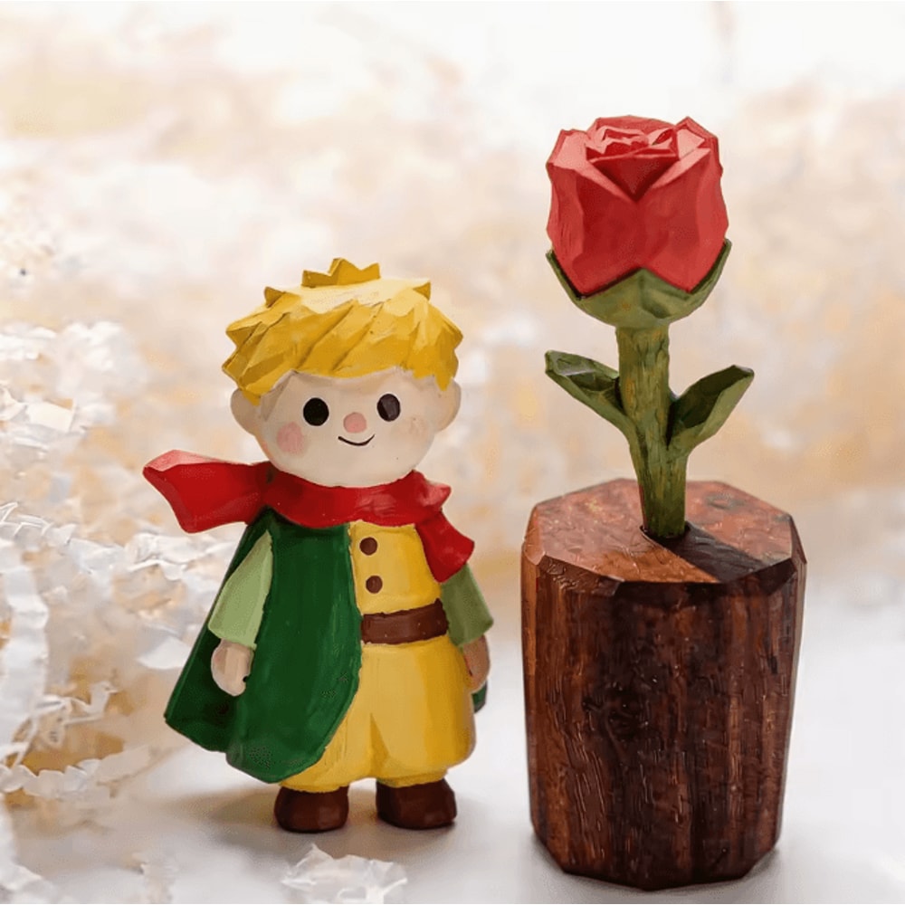 Handcrafted Wooden Fox Figurine Vintage Mini Fox Sculpture For Home Office Decor 5