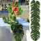 12PCS Artificial Tropical Palm Leaves Hawaiian Luau Party Home Decor Set 2