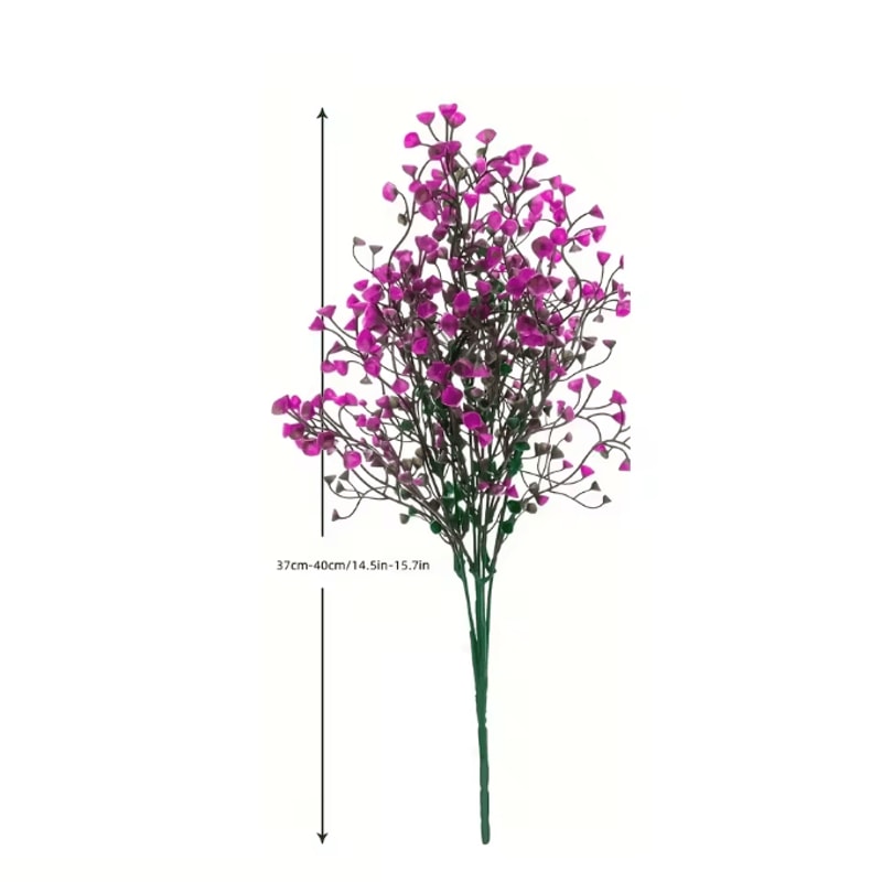 12 Bundles UV Resistant Artificial Outdoor Flowers Lifelike Plastic Shrubs For Garden Window Box 5