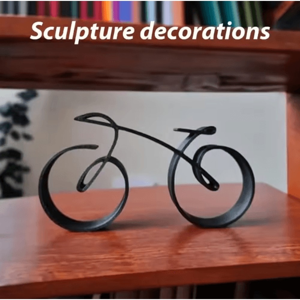 Minimalist Acrylic Bicycle Sculpture Modern Desk Decor Bike Ornament For Home Office 0