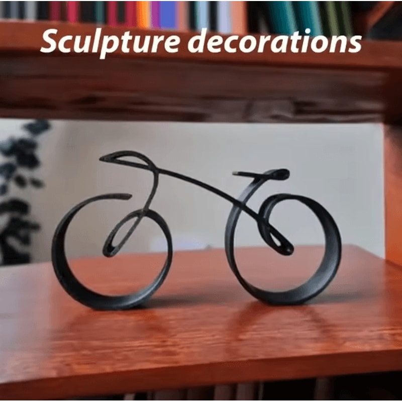 Minimalist Acrylic Bicycle Sculpture Modern Desk Decor Bike Ornament For Home Office 0