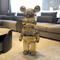 Gradient Violent Bear Statue Luxury Resin Mirror Sculpture For Living Room Decor 5