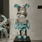 Gradient Violent Bear Statue Luxury Resin Mirror Sculpture For Living Room Decor 7