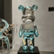 Gradient Violent Bear Statue Luxury Resin Mirror Sculpture For Living Room Decor 7
