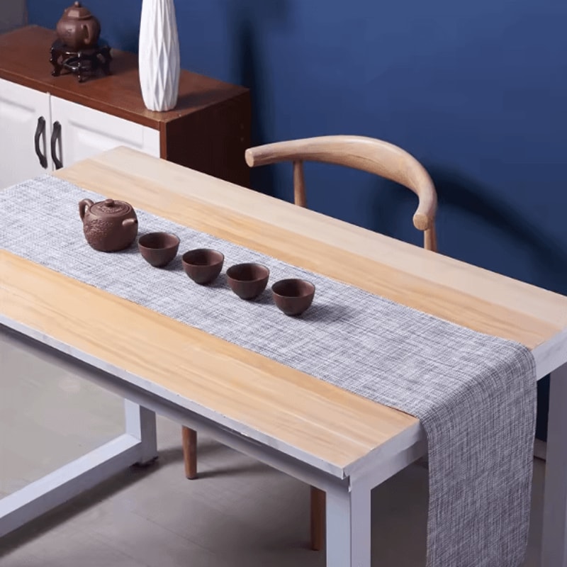 HeatResistant PVC Table Runner NonSlip Washable Vinyl Table Cover For Dining Kitchen Decor 6