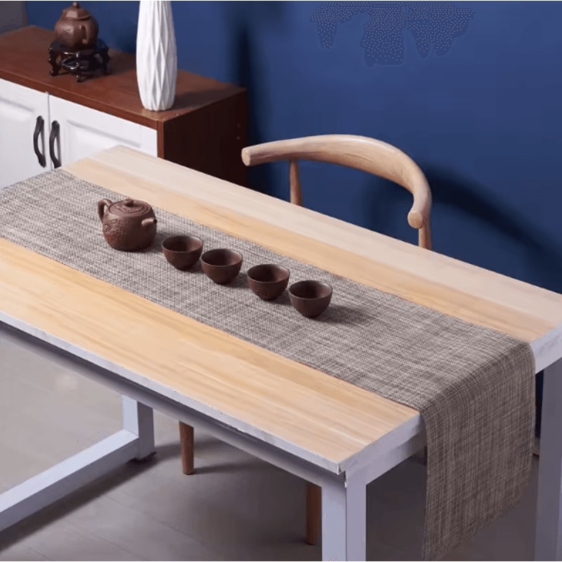 HeatResistant PVC Table Runner NonSlip Washable Vinyl Table Cover For Dining Kitchen Decor 7